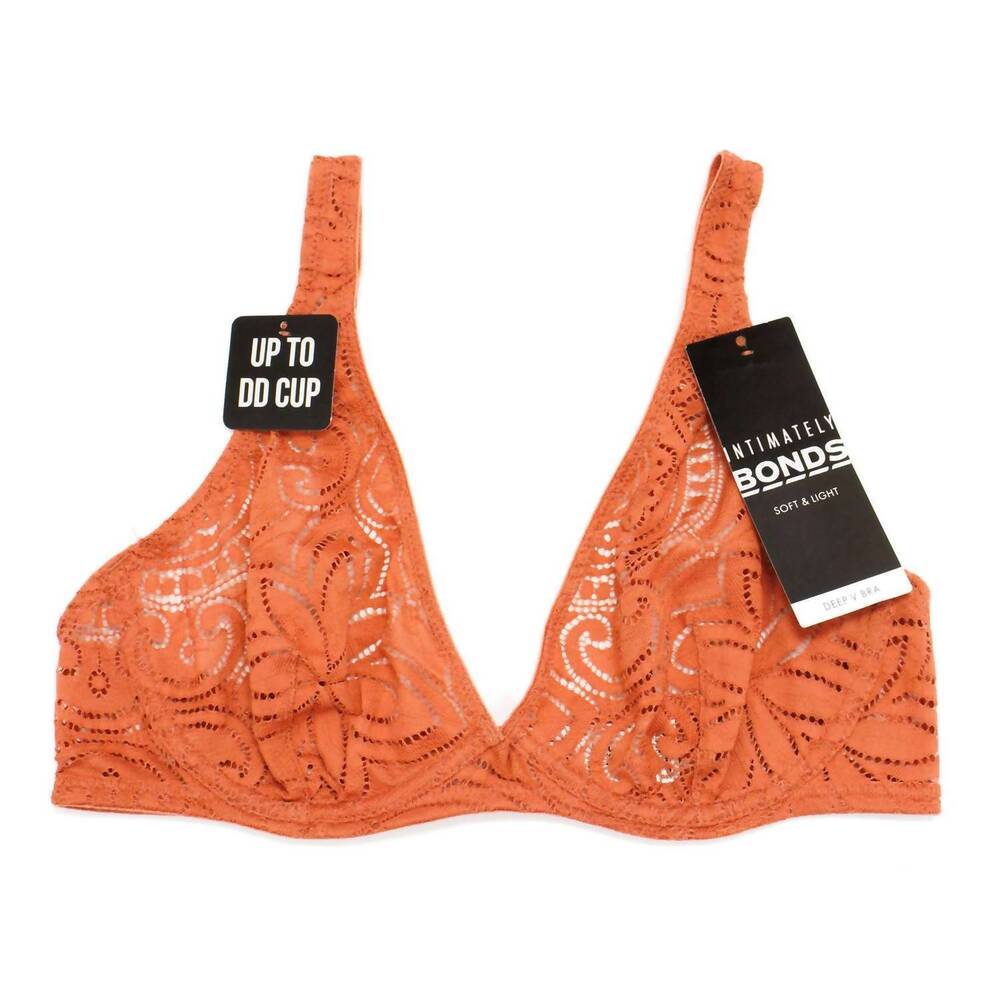 NEW BONDS women's intimately deep v bra in tile red